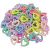 Home Party Supplies Colorful Necklace Bracelet Accessories Mixed Candy Colored Heart Plastic Pendant Creative For Jewelry Making DIY Acrylic Beads