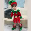 Children Christmas Dwarf Accessories for Boy Girl Kids Christmas Elf Costume Includes Elf Suit Elf Hat and Shoe Covers