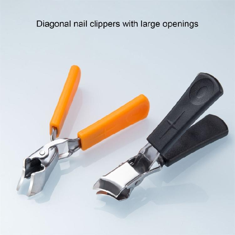 Наклонный кусачки для ногтей с широким захватом для толстых ногтей на ногах, из нержавеющей стали. Изогнутый резак для ногтей на ногах для взрослых.