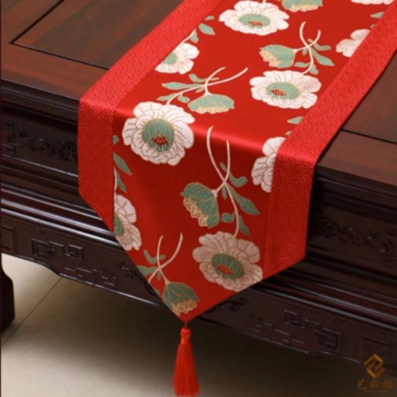 Новый китайский стиль тканый парчовый настольный флаг, современная мода, простой настольный флаг, сельский обеденный стол, чайный стол, скатерть