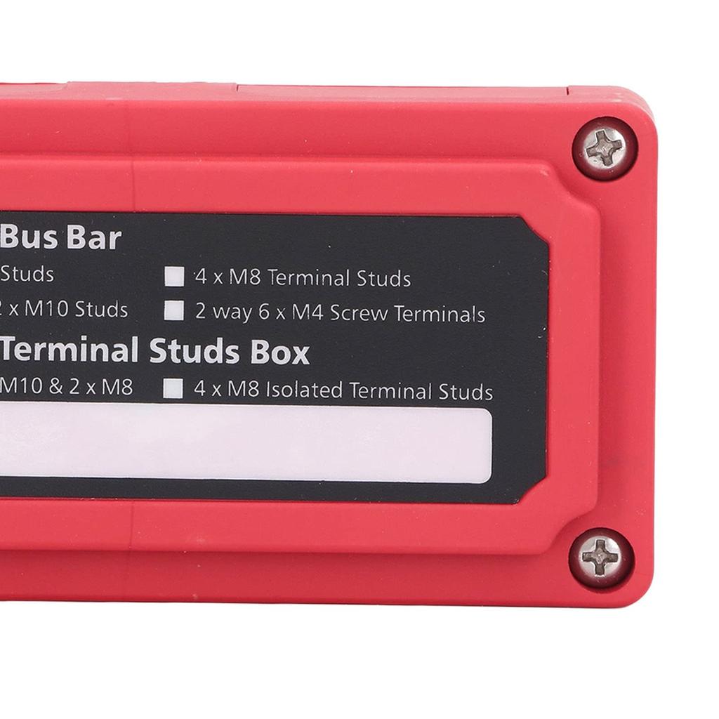 Винтовые клеммные блоки распределения, Распределительные блоки Винтовая клемма M8 Шина DC 48В 300А для Автомобиля Лодки (красный (Замшевый 4996))