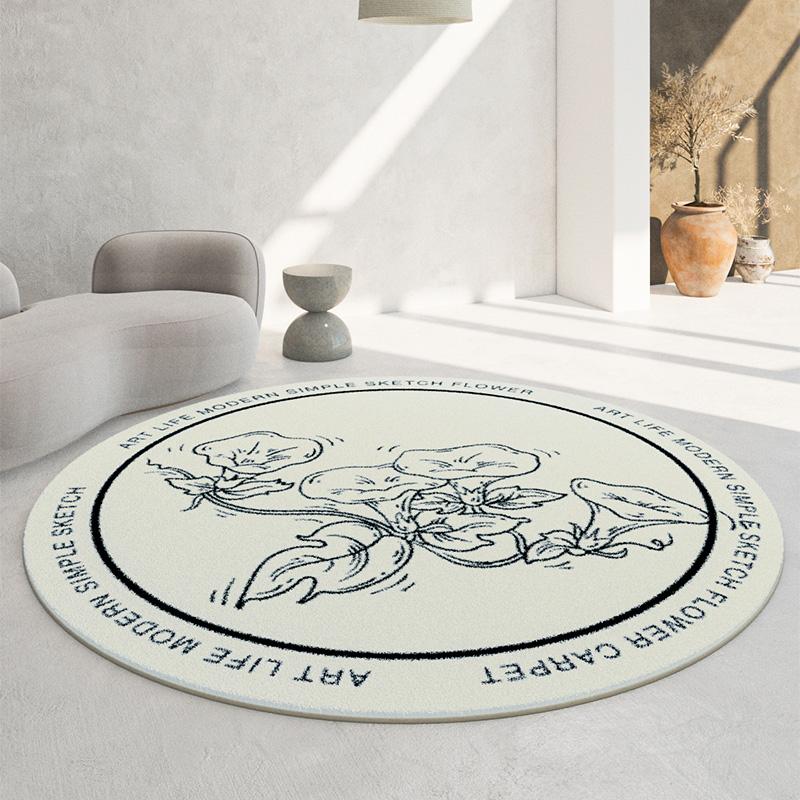 Мягкие круглые ковры с имитацией кашемира, современные украшения, диваны для гостиной, коврики, простой домашний ковер для спальни, большой ковер для гостиной