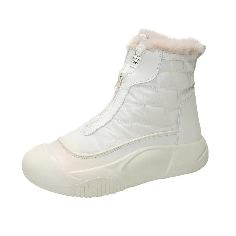 Модные ботинки женские женские кроссовки повседневные туфли на мягкой подошве водонепроницаемые ботильоны плюс утолщенные хлопковые теплые туфли на плоской подошве Botas De Mujer