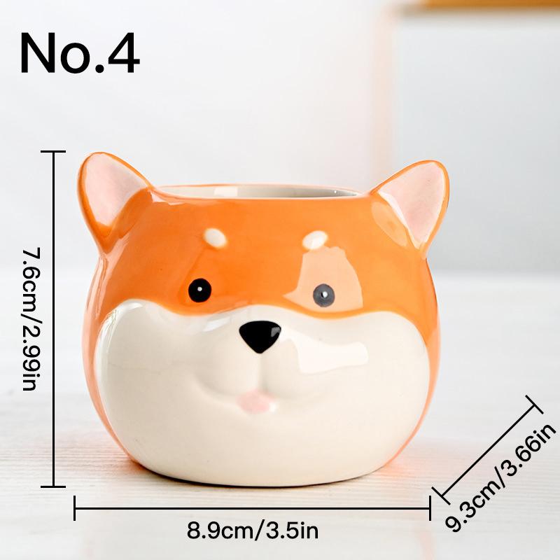 Милый щенок цветочный горшок сочный горшок керамический горшок для домашнего декора украшение для рабочего стола бонсай горшок для украшения сада