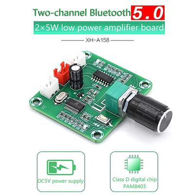 Xh-A158 Ultra Clear Bluetooth 5.0 Плата усилителя мощности звука Малая мощность Pam8403 Плата усилителя беспроводной колонки «сделай сам» 5 Вт * 2