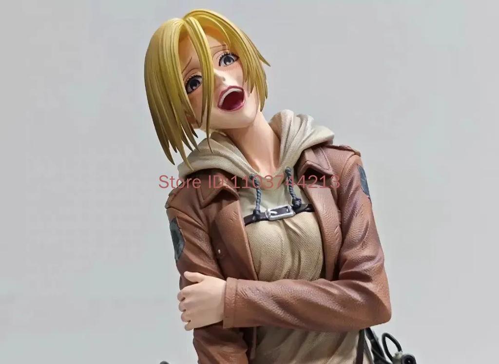 Attack on Titan Annie Leonhart 28cm Action Figure - Full Set GK Statue Survey Corps Uniform Anime Collectible Desktop Decor Gift
