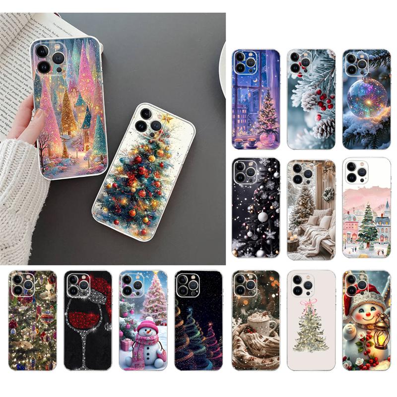 Phone Case For iphone 17 Pro Max 16 15 14 13 Pro Max 17 Air 15 16 Pro 15Plus Christmas Tree
