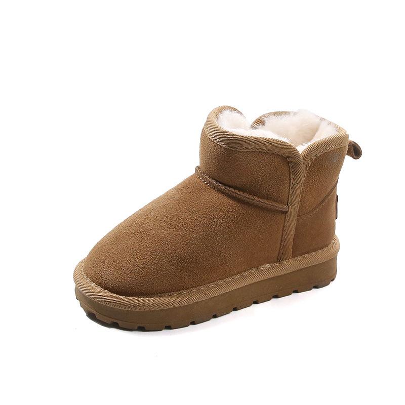 Новые детские зимние ботинки, зимняя детская обувь, ботинки для девочек, однотонные, универсальные, для мальчиков, повседневные, модные, хлопковые ботинки, утолщенный плюш