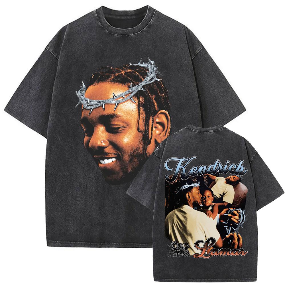 Limited Rapper Kendrick Lamar They Not Like Us Washed Vintage Tshirt Summer Men Women Hip Hop Oversized Street Crewneck T Shirt
