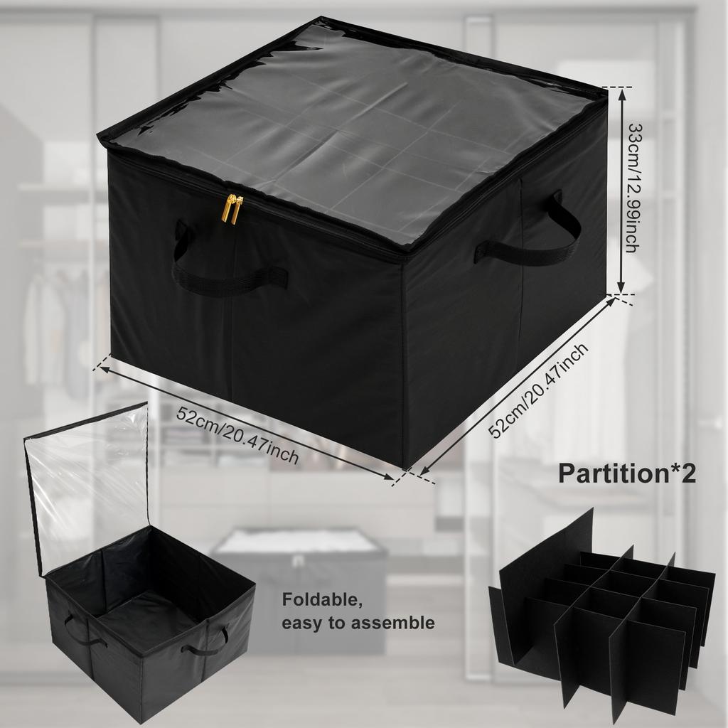 1/2 шт. Коробка для хранения обуви с разделителем, пыленепроницаемые контейнеры для хранения обуви с прозрачной крышкой и ручкой, складной органайзер для обуви для шкафа