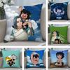 Anime The Legend of Hei Cushion Cover Soft Plush Fabric Double-Sided Printed Sofa Cushion Cover for All Seasons Home Decor Gift