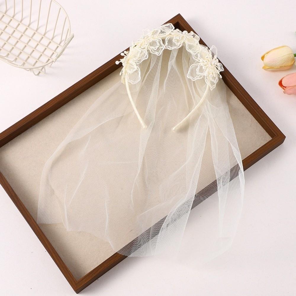 3D Princess Headband Versatile Hair Headband Cute Pearl Crown Girls Birthday Party Photo Props