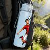 1PC Soccer Player Kick Dynamic Pose 750ml Color Plastic Sports Water Bottle Leakproof Flip Straw Lid Suitable for Sports Office Home Use
