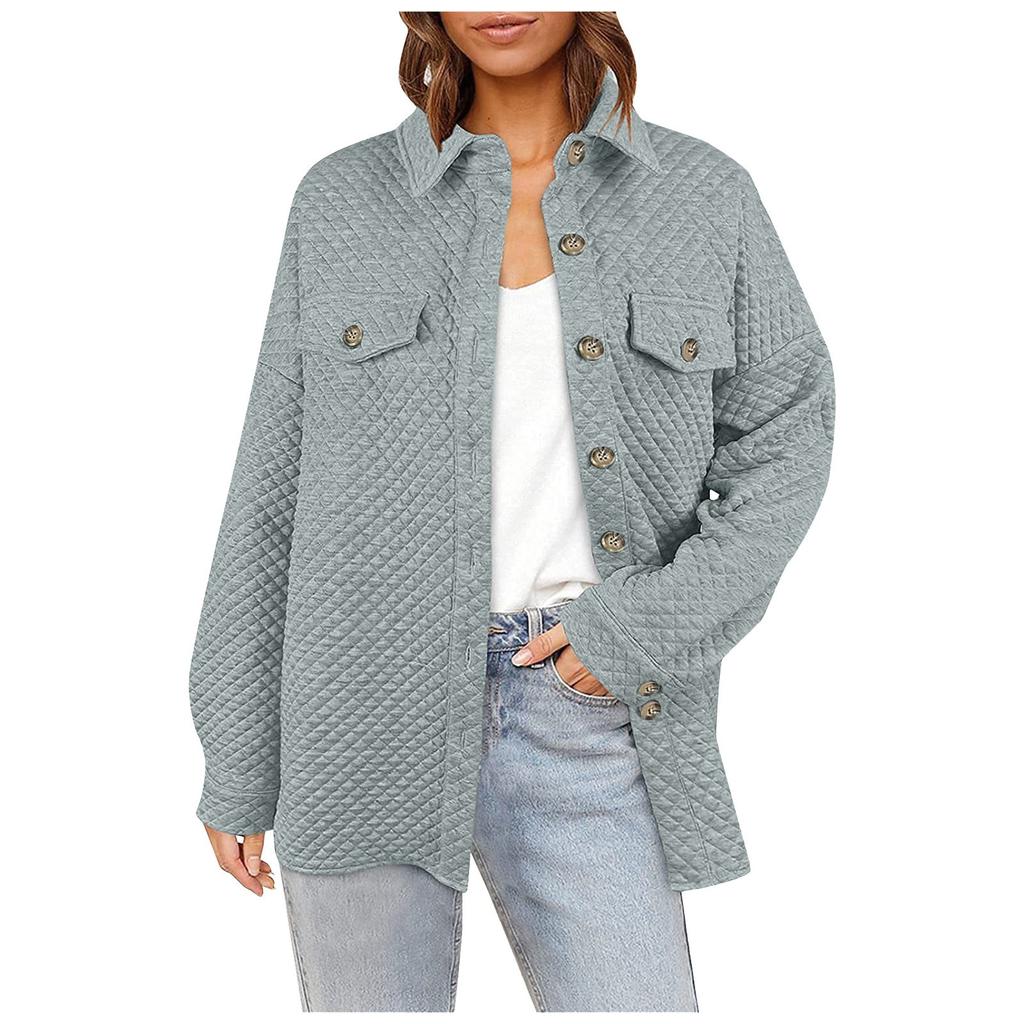 Женская повседневная рубашка с длинным рукавом на пуговицах, свободная легкая рубашка, куртка, пальто, верхняя одежда с карманами