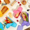 Portable Lunch Box Food-grade Silicone Taco Holder, Flip-top Buckle Design Burrito Storage Compact Food Keeper Box, Leak-proof Handling for