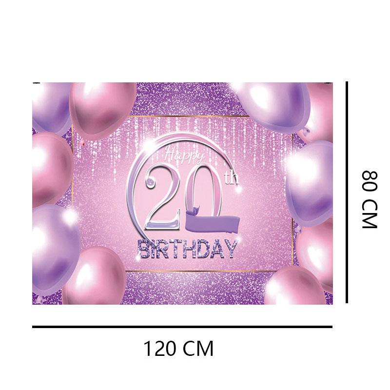 Happy Birthday Backdrop Banner Background Cloth Props Party Decorate