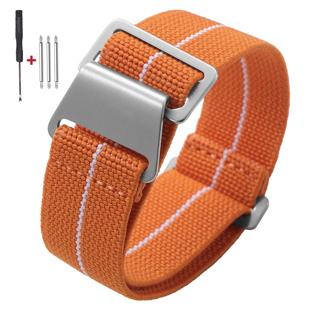French Military Parachute Comfortable Elastic Nylon Watch Band 18mm 20mm 22mm for Seiko for Tudor for Rolex Strap Sport Bracelet