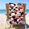 proof beach towel with a Pucca2 pattern - soft,absorbent,quick-drying,machine washable - perfect for swimming,camping,bathing