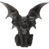 Pacific Giftware Полирезиновая фигурка трехголового черного кота с крыльями, Декор для дома/улицы для новоселов, молодоженов и соседей