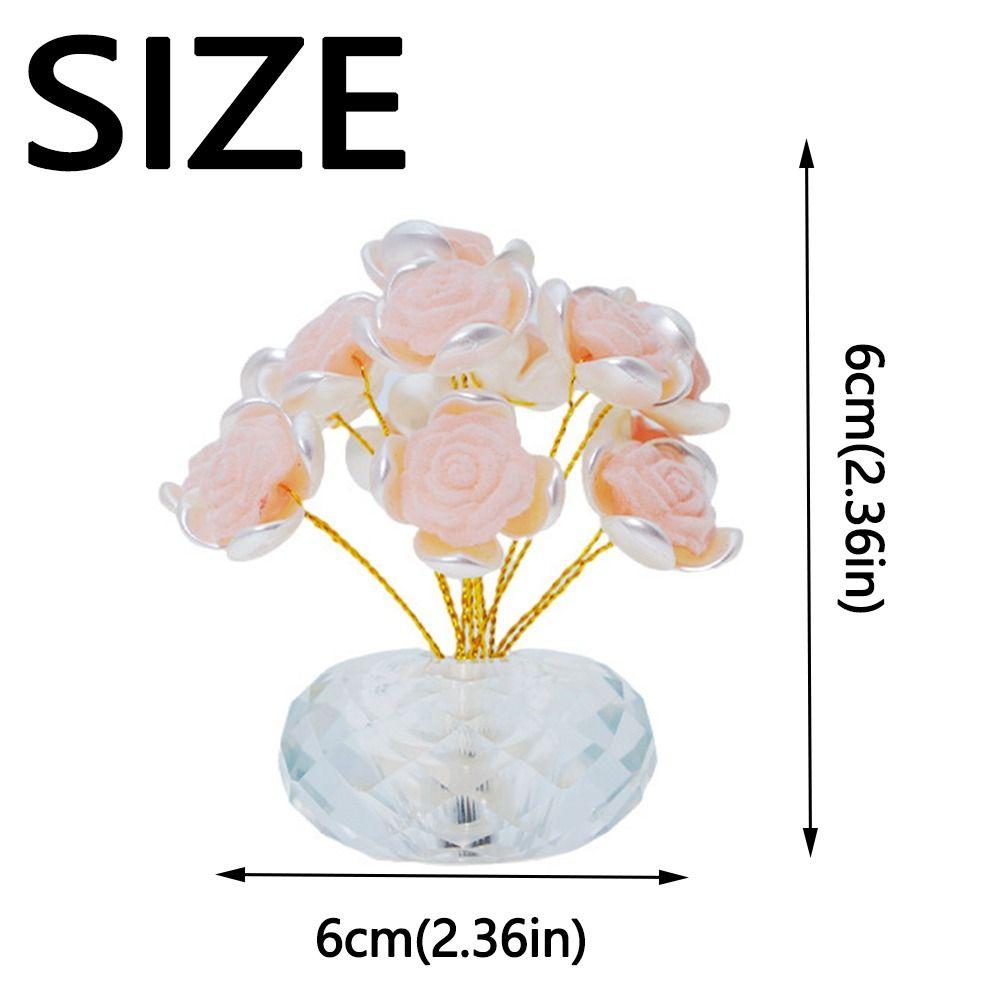 Изысканный хрустальный букет роз Хрустальные поделки Миниатюрная хрустальная фигурка цветка Настольное украшение