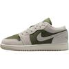 Детские баскетбольные кроссовки Air Jordan 1 Low Серые Зеленые Унисекс