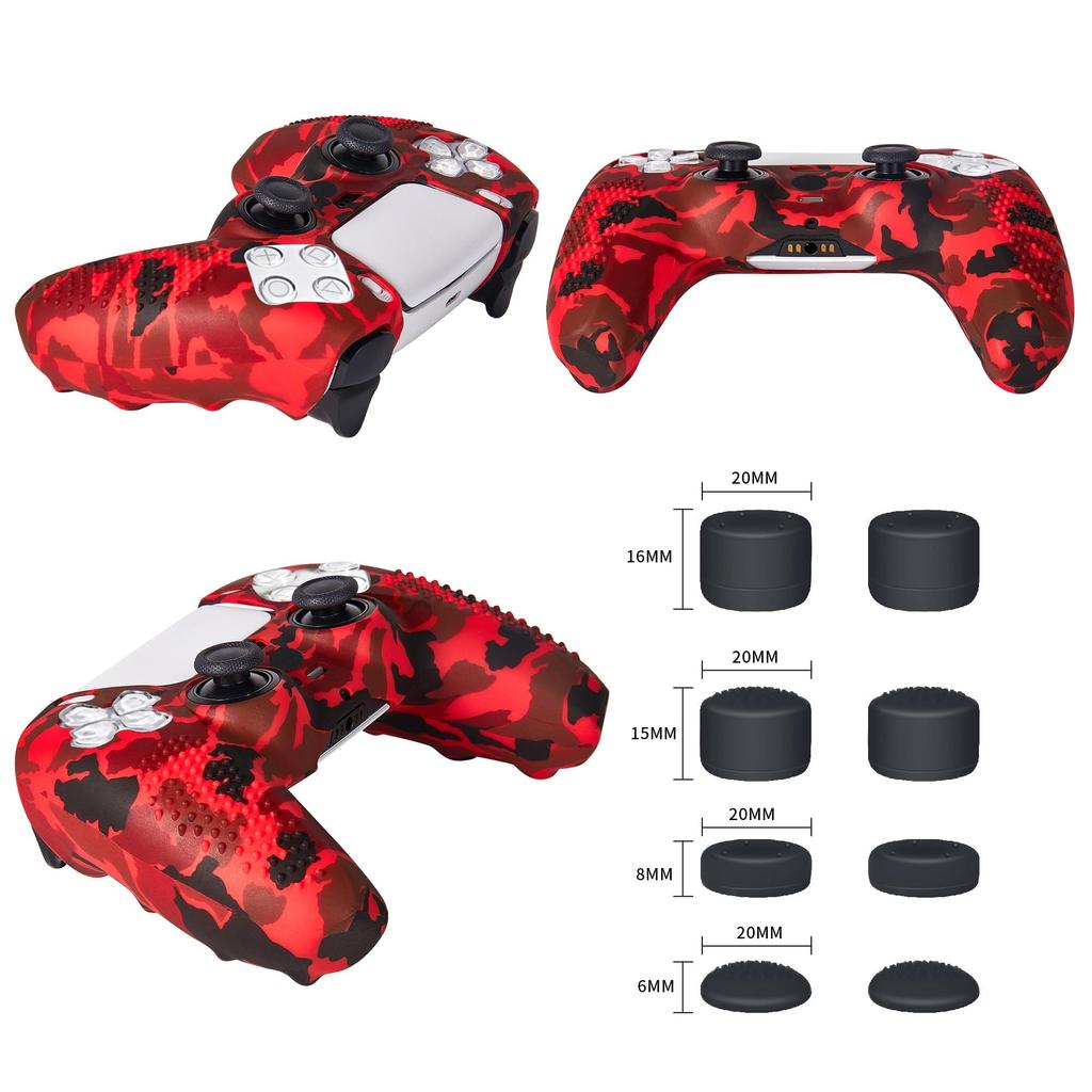 Чехол для контроллера JYXETOV PS5, бесплатный, с 8 кнопками, силиконовый, можно заряжать с оригинальным рисунком, подходящим для печати 1 шт./2 шт. (28 вариантов), колпачок,