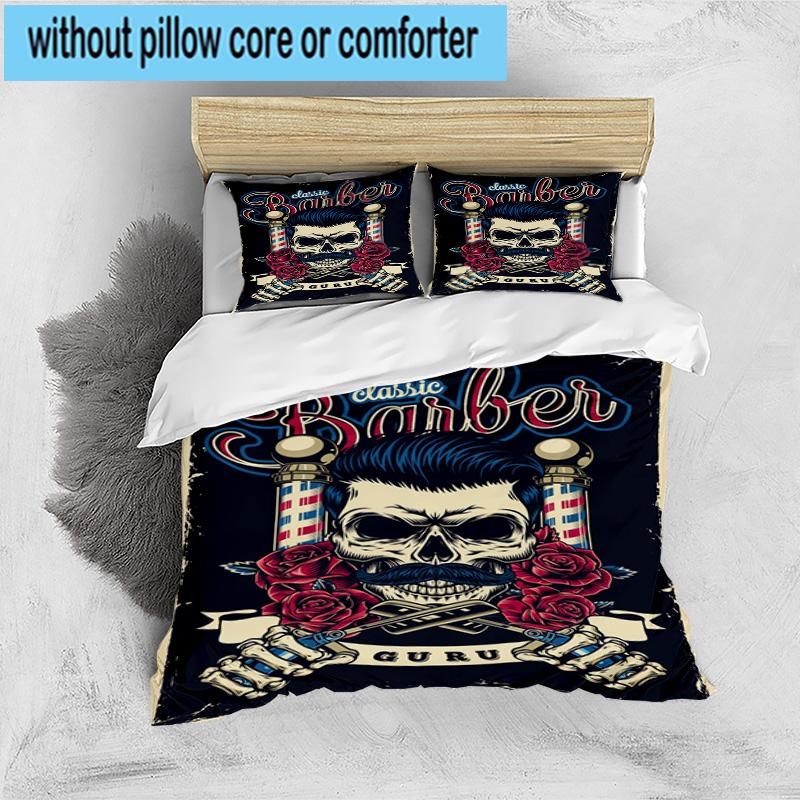 Barber Shop Pole Artwork 3pcs Bedding,Including 1pc Duvet Cover And 2pcs Pillowcases Perfect for Christmas,Ideal for Bedroom, Dormitory