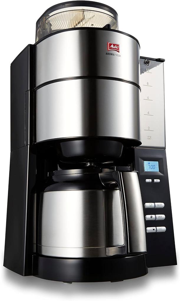 Melitta полностью автоматическая кофеварка с бумажными фильтрами Aroma Fresh 10 чашек черного цвета AFT1022-1B