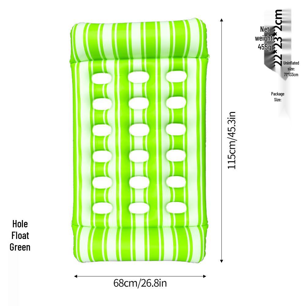 Складной полосатый гамак для бассейна: Надувной матрас-реклайнер нового стиля с сеткой