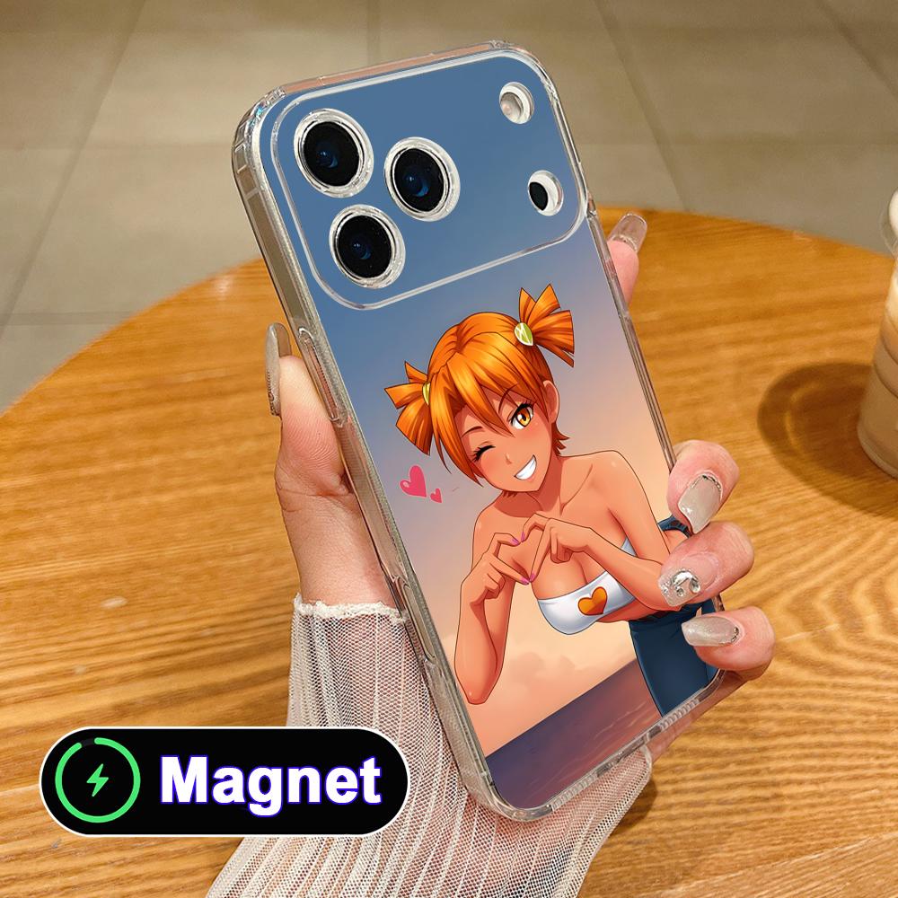 Вечное Лето Алиса Прозрачный Чехол для Телефона Magsafe для iPhone 17 16 15 14 13 12 11 Air Pro Max Plus Mini Цветной Чехол
