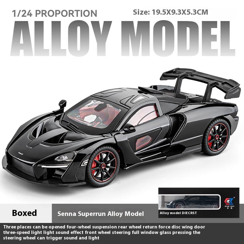 1/24 масштаб Mclaren Senna Super Sports Mini GT литая модель автомобиля имитация звука и света подарочная коробка на день рождения для парня