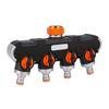 Garden Hose Splitter 4 Way Water Hose Connector with Shut Off Valves Leakproof Faucet Adapter for Drip Irrigation Lawns