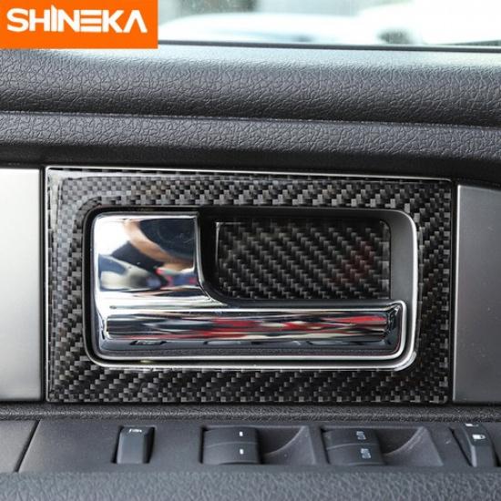 Carbon Fiber Car Door Handle Cover Trim Stickers Decal for Ford F150 2009-14 NEW