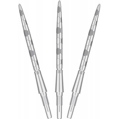 Набор из 3-х наконечников для дартса Target Darts Swiss Storm Onyx 26мм 30мм 35мм Серебристый Gl
