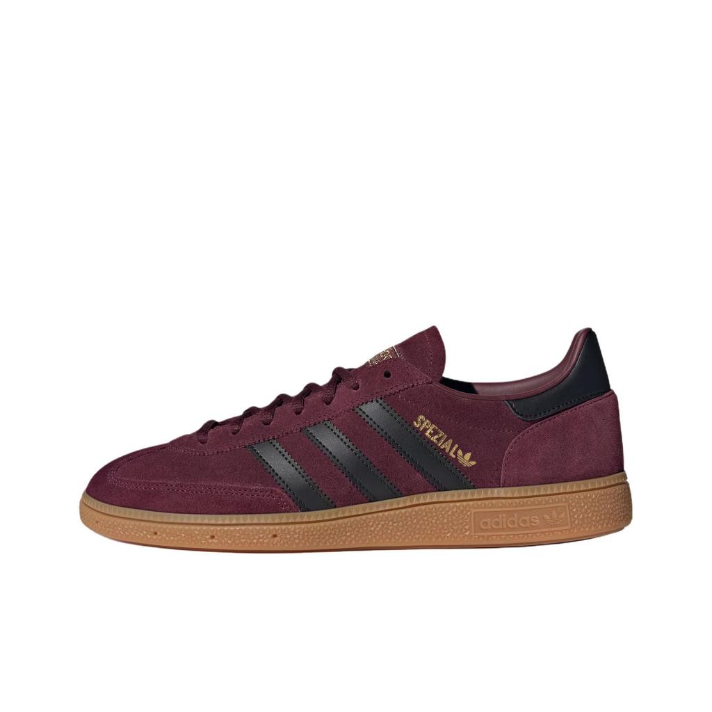 Adidas Handball Spezial Maroon Unisex Sneakers Red Core-Black Gold-Metallic JR3848