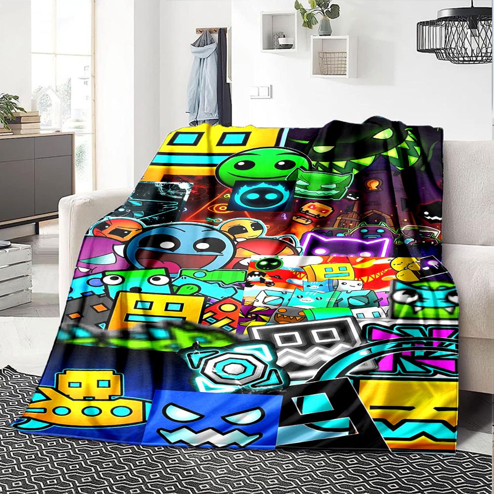1pc Colorful Cartoon Characters flannel Blanket for Super Soft Cute Comfort Blanket for Travel Bedding Couch Sofa Blanket Y73026