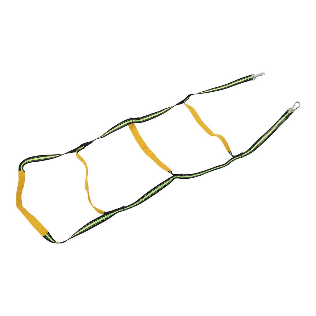 Boat Rope Ladder 4 Steps Foldable UV Protection Reflective Rope Marine Rope Ladder with Stainless Steel Hooks