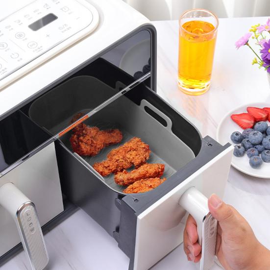 Сковорода для аэрофритюрниц, удобная, хорошая прочность, многоразовая воздушная сковорода с вкладышем, силиконовый поднос, товары для дома