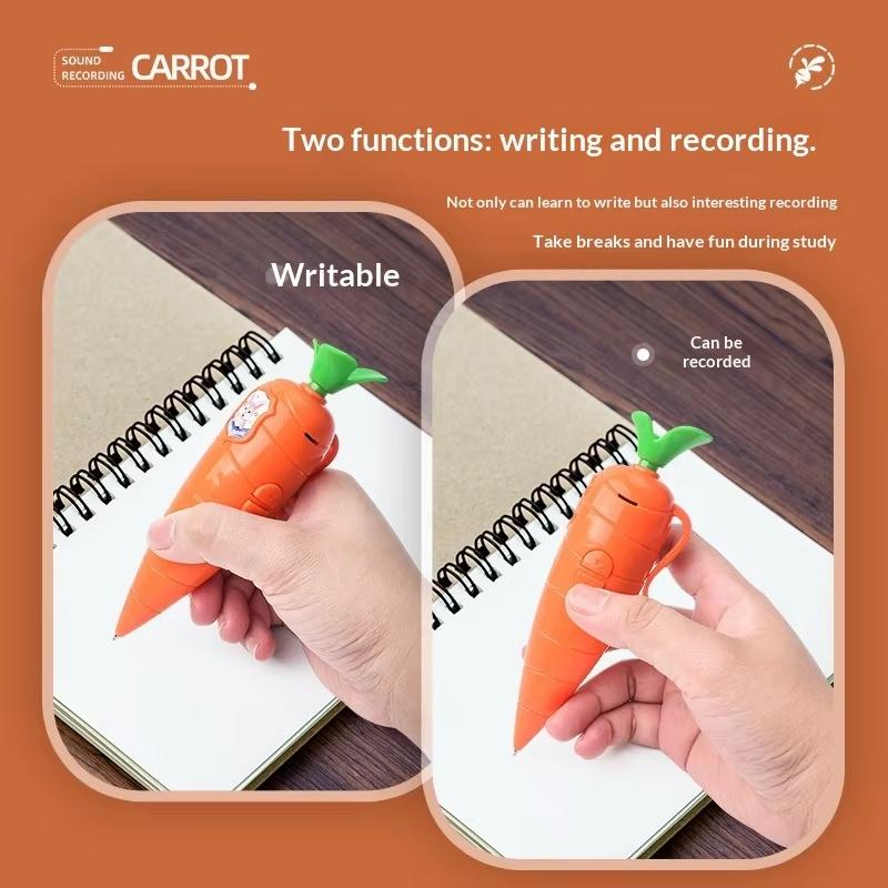 Zootopia2 Judith Nick Cartoon Carrot Student Voice Recorder Pen Cute Ballpoint Pen Compact Recording Toy Stationery Collectible