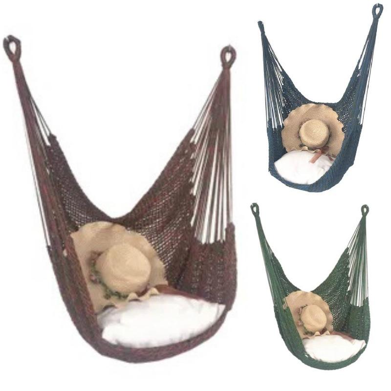 Сетчатое гамачное кресло-качели Подвесное сиденье-качели с подушкой Для сада на открытом воздухе Патио