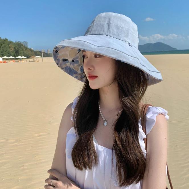 2024 Новая двухсторонняя рыболовная шляпа для весны и лета, Южная Корея, солнцезащитная шляпа для отдыха на открытом воздухе, дышащая шляпа от солнца