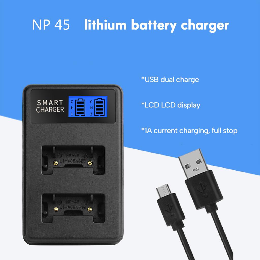 NP45 LCD Charger USB Camera Battery Charger Efficient Charging for Fujifilm FinePix JX250 JX400 J38 J10 J20 Camera