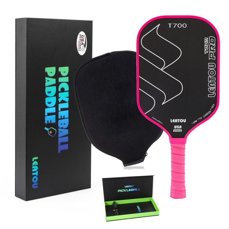 Carbon Fiber Pickleball Paddle T700 Cold-Pressed Textured Matte Finish Beach Court Play