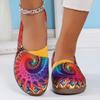 Fashion Retro Printed Women's Shoes 2024 New Flat Casual Fashion Lazy Shoes Anti Slip and Wear-resistant Women's Work Zapatos De Mujer