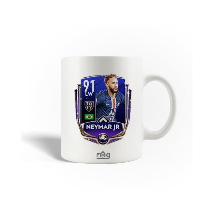 Mug en Céramique - PSG - Neymar - 30cl - Blanc - Compatible Lave-Vaisselle