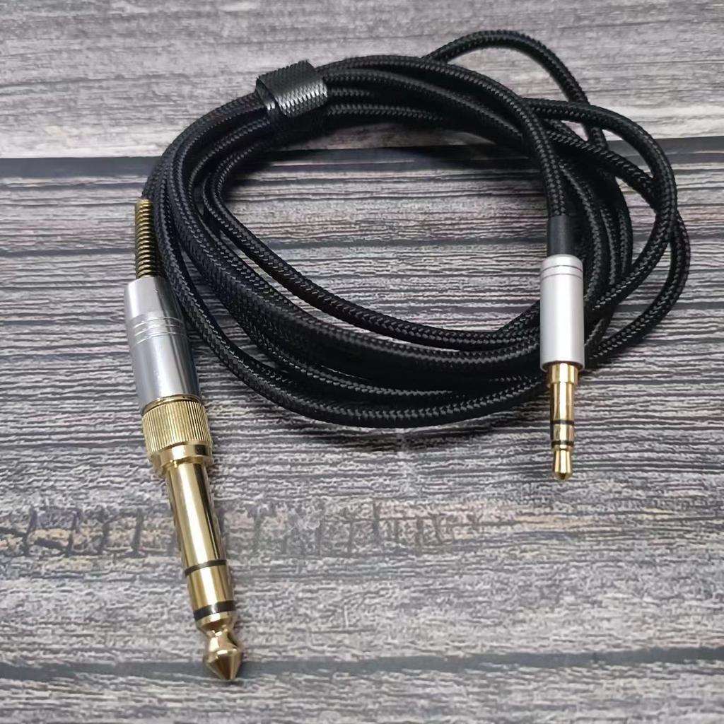 Высококачественный аудиокабель Для гарнитуры Sony 1000WM5 XM4 XM3 Штекер 3,5 мм + 6,35 мм на 3,5 мм / Плетение без нити