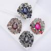 Brooch Bohemian Style Inlaid Faux Crystal Luxury Classic Temperament Versatile Large Glass Faux Crystal Brooch Jewelry