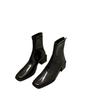 Fashion Winter Ankle Boots Women Shoes Fashion Square Toe High Heel Short Boats Ladies Elegant Morder Bootties 2024