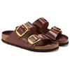 Birkenstock Arizona Big Buckle Natural Leather Patent 'Clay Dark Brown' Women's 1021388