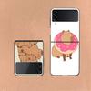 Милый мультяшный капибара Чехол для Samsung Z Flip7 6 Galaxy Чехол Ударопрочный Z Flip5 Z Flip3 4 5G Жесткий Чехол Телефон ТПУ ПК Жесткий Fund
